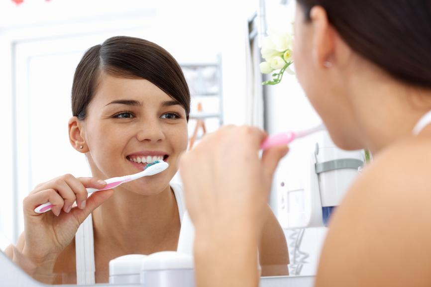 Brushing teeth